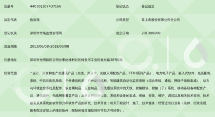 深圳市特发信息光网科技股份有限公司光讯分公司 光通信领域的信息科技先锋